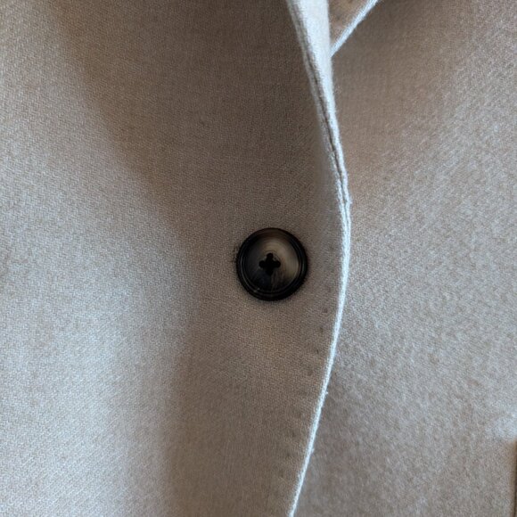 Massimo Dutti Wool blend blazer career Beige Size US10 Tailored Quiet Luxury - Picture 9 of 14